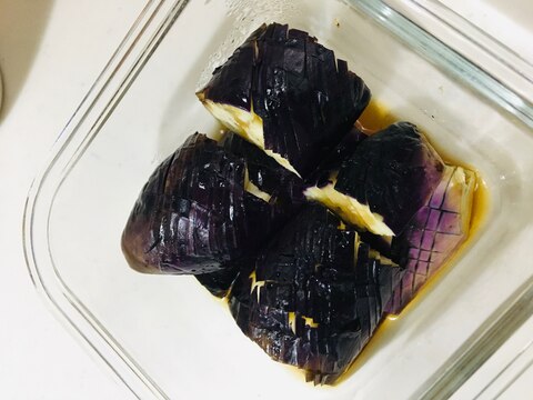 レンジでナスの煮浸し